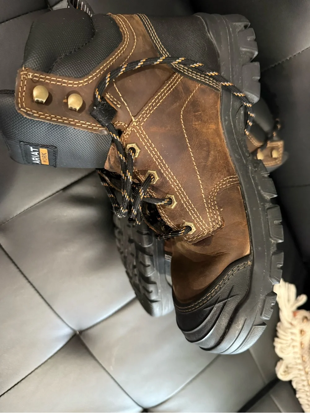 Ariat Work Men's Brown Leather Waterproof Work Boots